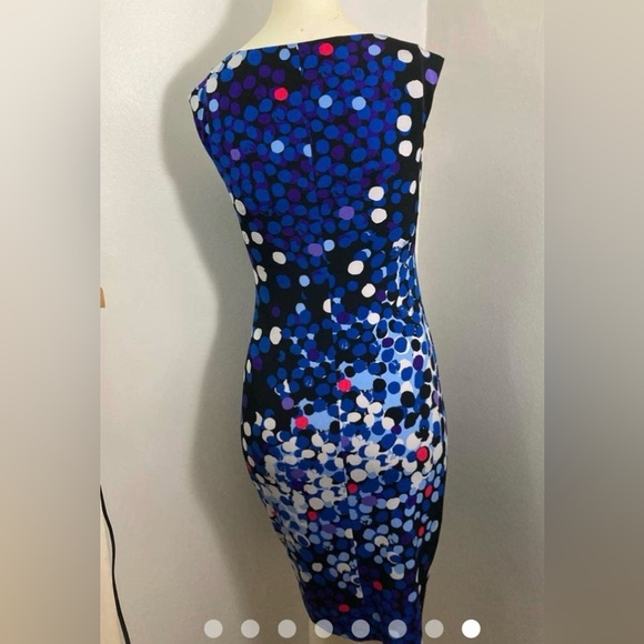 Anne Klein Elegant Polka Dot Sleeveless Dress - Picture 12 of 12
